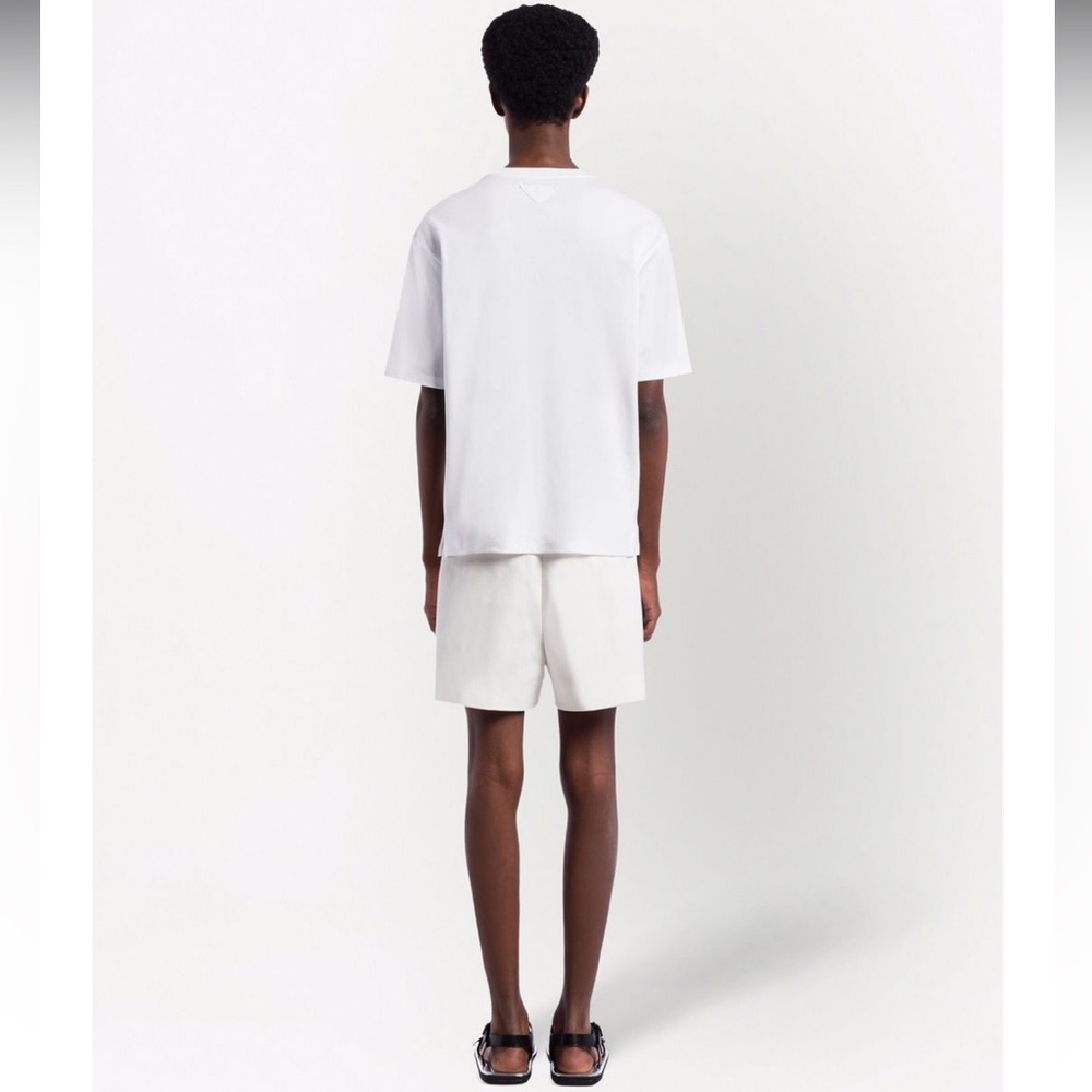 PRADA WHITE ELEVATED POCKET TEE - Picture 3 of 11